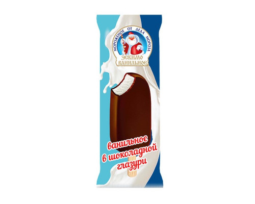 Мороженое ОТ ДЕДА МОРОЗА 60г Эскимо ванильное в шоколадной глазури с зам.мол.жира 10%