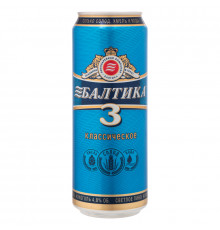 Пиво "Балтика классическое" №3 0.45л светл.пастер. 4.8% ж/б 