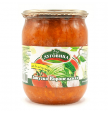 Закуска овощная ЛУГОВИЦА Воронежская по-домашнему, консервированная, Россия, 500г