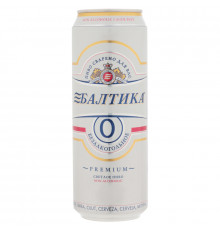 Пиво "Балтика безалкогольное" №0 0.45л светл. паст. 0,5% ж/б