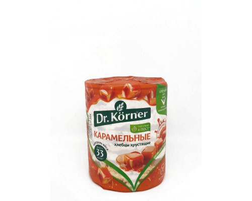Хлебцы хрустящие DR.KORNER Кукурузно-рисовые карамельные, Россия, 90г