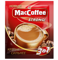Напиток кофейный MACCOFFEE Strong, 3в1, растворимый, Россия, 16 г 
