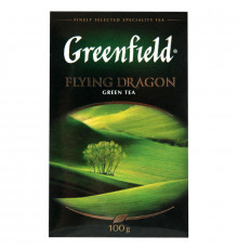 Чай GREENFIELD flyng dragon, зелёный, байховый (сорт Букет), Россия, 100 г