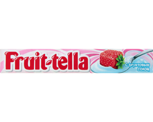 Конфеты жевательная FRUIT-TELLA со вкусом клубники и йогурта, Россия, 41г