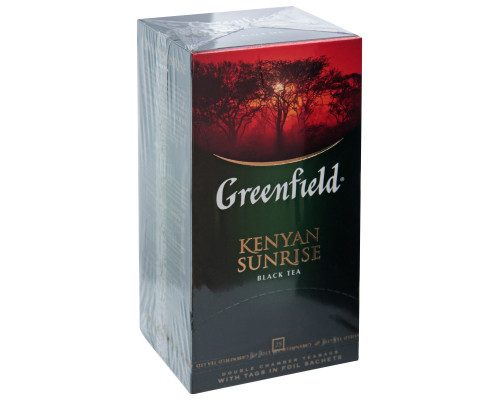 Чай GREENFIELD Kenyan Sunrise разовый, черный, байховый, пакетированный, 50 г (2 г* 25)
