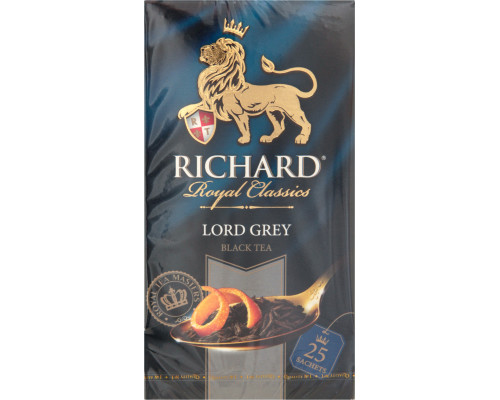 Чай RICHARD Lord Grey разовый, чёрный, Россия, 50г (25*2г) 