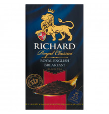 Чай RISHARD Royal English Breakfast разовый, чёрный, Россия, 50 г (25*2 г) 