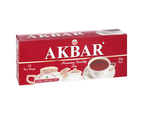 Чай AKBAR Красно-белая серия, Россия, 50 г (25*2 г)