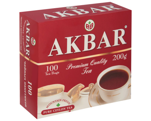 Чай AKBAR Красно-белая серия, Россия, 200 г (100*2 г)