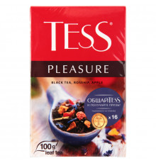 Чай TESS Pleasure черный, с ароматом тропических фруктов, Россия, 100 г