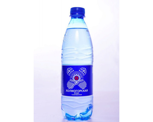 Вода "Холмогорская" 0,5л газ. питьевая 1 категории пл/б