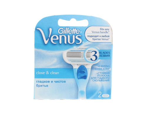 Кассеты сменные"Gillette"Venus 2шт гладкое и чистое бритье 