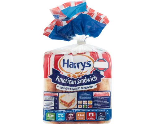 Хлеб пшеничный American sandwich Harrys, Россия, 470г