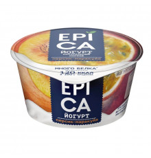 Йогурт EPICA персик-маракуйя 4,8%, без змж, Россия, 130г