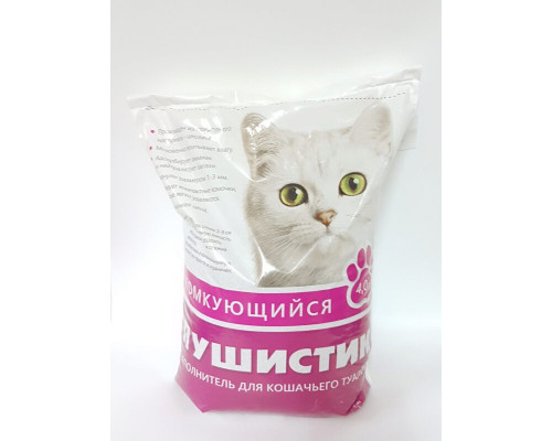 Наполнитель для кошачьего туалета Пушистик комкующийся, Россия, 4л