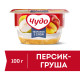 Десерт творожный ЧУДО Творожок взбитый двухслойный персик-груша 4,2%, без змж, Россия, 100г