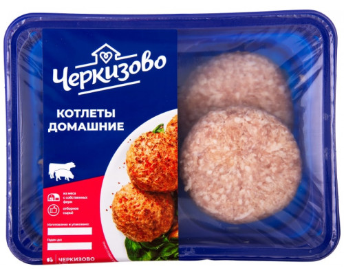 Котлеты Домашние 400г п/ф мясной рубл.форм.кат.Б