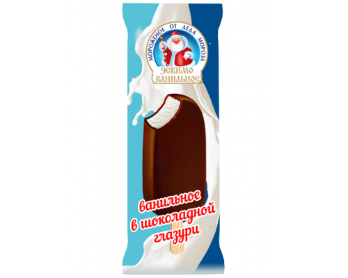 Мороженое ОТ ДЕДА МОРОЗА  60г эскимо  шоколадное в шоколадной глазури  з.м.ж 10%