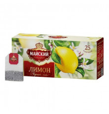 Чай МАЙСКИЙ черный с ароматом лимона 37,5 г (25*1,5 г)