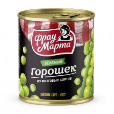 Горошек зеленый ФРАУ МАРТА высший сорт, Россия, 310г