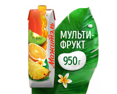 Напиток сывороточно-молочный МАЖИТЕЛЬ мультифрукт, без змж, Россия, 896мл