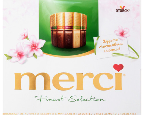 Набор конфет "Merci" 250г Finest Select.(4 вида) с мин.тв/у 