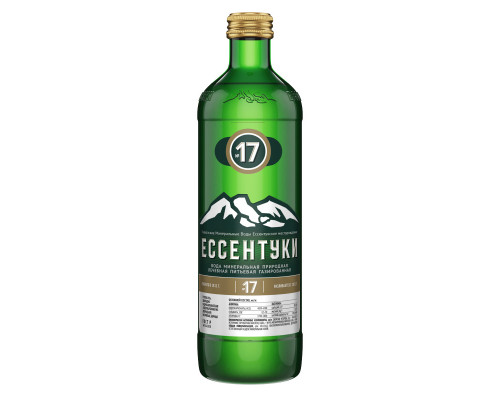 Вода минеральная ЕССЕНТУКИ №17 природная лечебная газированная, Россия, 0,45л