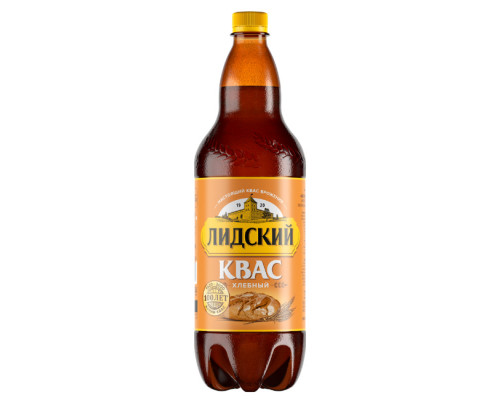 Квас ЛИДСКИЙ Хлебный, фильтрованный пастеризованный, Беларусь,1,5л