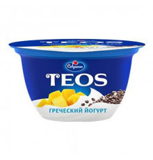 Йогурт TEOS Греческий с манго-чиа 2%, без змж, Беларусь, 140г