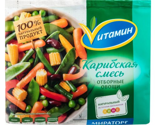 Смесь овощная "Карибская смесь" 400г зам.м/у ТМ Витамин