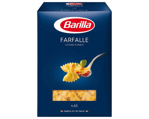 Макаронные изделия BARILLA Farfalle из твердых сортов пшеницы, группа А, высший сорт, Россия, 400г