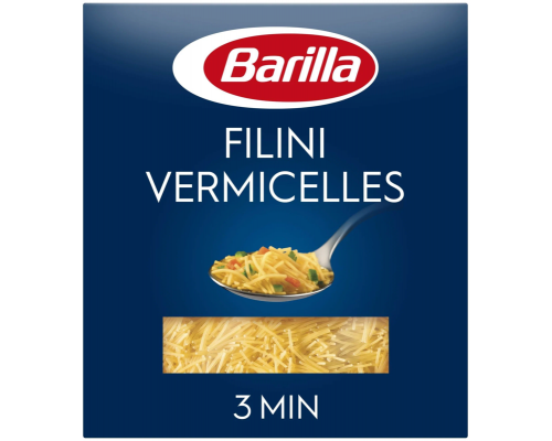 Макаронные изделия BARILLA Filini-Vermicelles из твердых сортов пшеницы, группа А, высший сорт, Россия, 450г