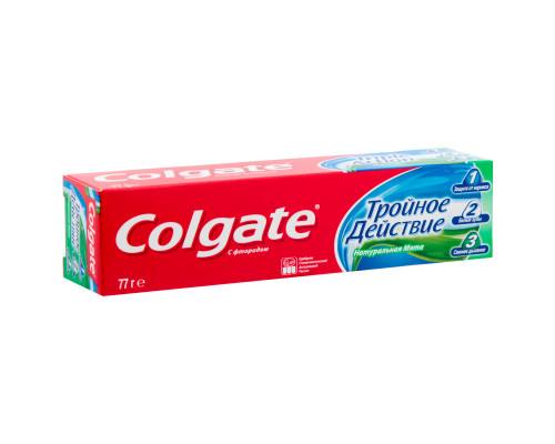 Зубная паста"Colgate"77г/50мл Тройное действие Натур.мята 