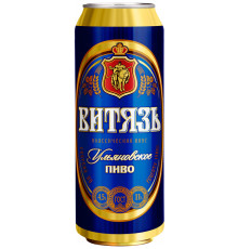 Пиво "Витязь Ульяновское" 0,45л светлое ж/б
