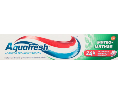 Зубная паста "Aquafresh" 100мл мягко-мятная 