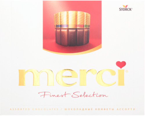 Набор конфет "Merci" 250г Finest Selection ассорти (8 видов) тв/у