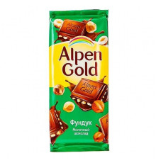 Шоколад "Альпен Гольд" 85г молочный с фундуком м/у