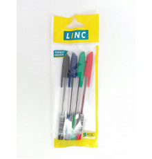 Ручки шариковые "Linc Corona Plus" 4 цвета со смен.стерж.