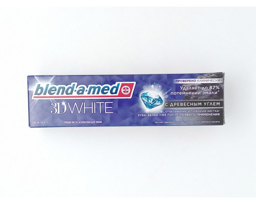 Зубная паста "Blend-A-Med" 3D White 100мл с древесным углем
