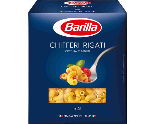 Макаронные изделия BARILLA Chifferi Rigati из твердых сортов пшеницы, группа А, высший сорт, Россия, 450г