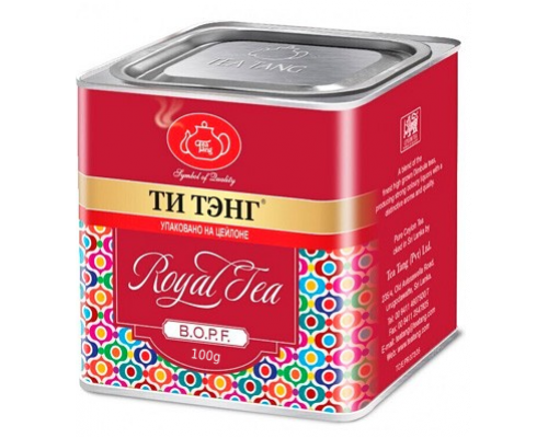 Чай ТИ ТЭНГ Королевский черный, байховый, цейлонский, мелколистный, Шри-Ланка, 100 г