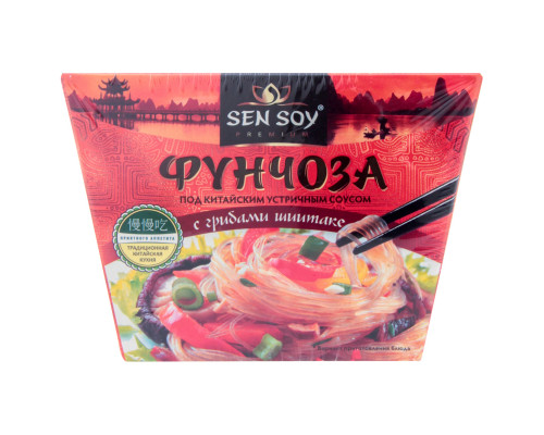 Фунчоза SEN SOY Premium под китайским устричным соусом с грибами Шиитаке, Россия, 125г