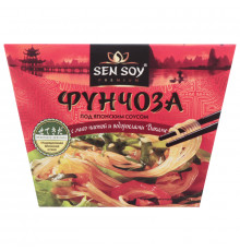 Фунчоза SEN SOY Premium под японским соусом с мисо пастой и водорослями Вакаме, Россия, 125г