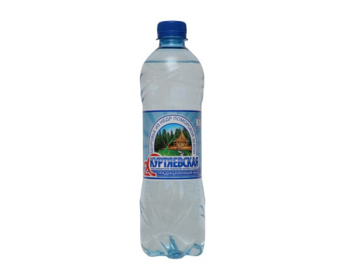 Вода минеральная КУРТЯЕВСКАЯ природная, лечебно-столовая, питьевая газированная К1, Россия, 0,6 л