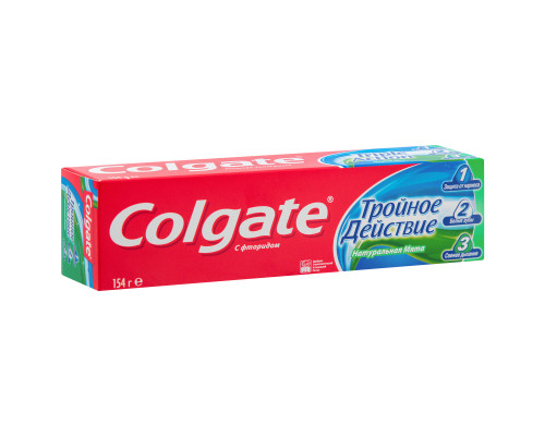 Зубная паста"Colgate"154г/100мл Тройное действие Натур.мята 