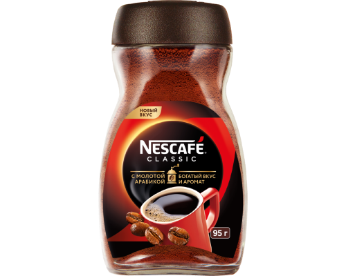 Кофе NESCAFE Classic натуральный, растворимый, молотой арабикой, 95 г 