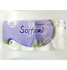 Бумага туалетная "Soffione" Premio 8 рулонов 3-х слойная 