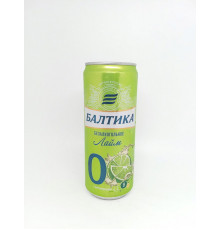 Пивной напиток "Балтика №0 Лайм б/а" аромат 0,33 л алк.0,5% ж/б