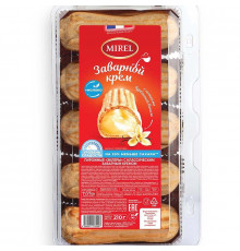 Пирожные"Эклеры"250г с заварным кремом ТМ"Mirel"