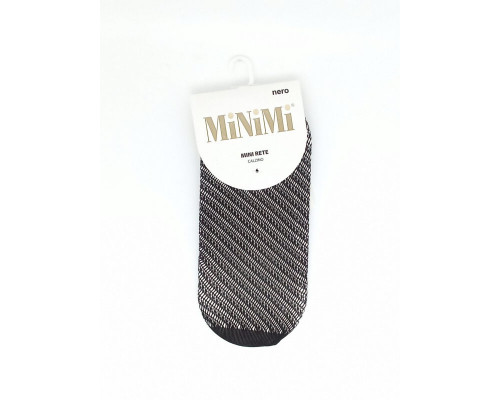 Носки"MiNiMi"Rete Diagonale 1Р Черный в мелкую сеточку